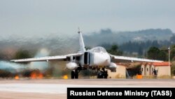 Истребитель СУ-24, сбитый Турцией в ноябре 2015 года 